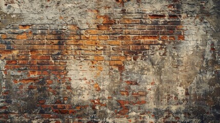 Grunge Brick Wall Texture. Abstract Background with Grimy Surface