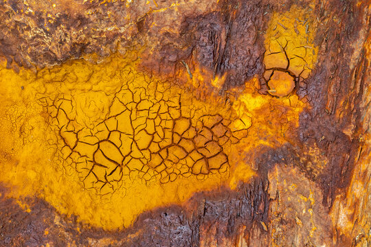 Abstract aerial view of vibrant land pattern