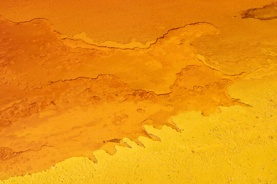 Vivid Abstract Terrain in Earthy Orange and Yellow Hues