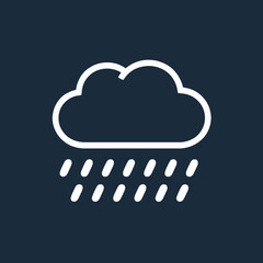 Cloud with Rain isolated realistic vector icon