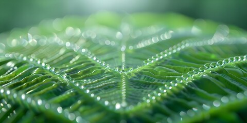 Closeup of diatom algae with glasslike structures reflecting light highlighting beauty. Concept Diatom Algae, Glasslike Structures, Reflection of Light, Beauty in Nature, Up-Close Photography