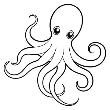 recommend clip art: octopus sea animal food with swirling tentacles and suction cups