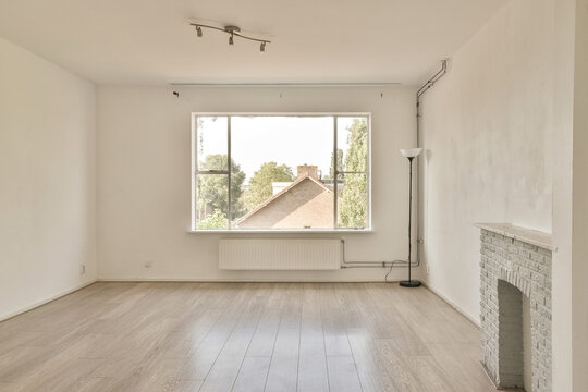 Bright and spacious empty room ready for design