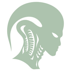 A close-up profile view of a bald, dark-skinned man with a prominent jawline and distinctive facial features