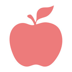A red apple with a leaf