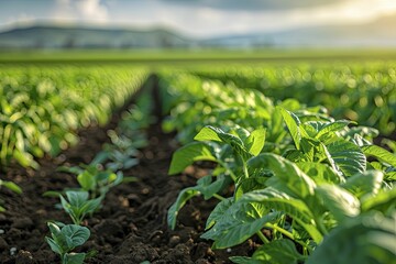 Naklejka premium Analyze growth strategies in agriculture to boost productivity and sustainability and explore innovative practices and technologies driving these advancements.