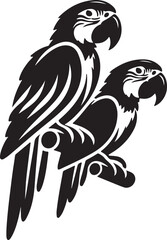 Macaw silhouette vector image