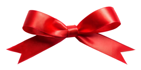 red ribbon isolated on transparent background