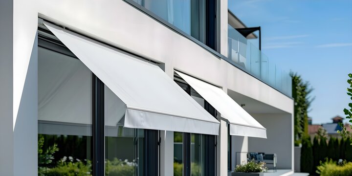Contemporary home awnings for a stylish exterior touch. Concept Home Design, Residential Awnings, Modern Architecture, Outdoor Style, Exterior Renovations