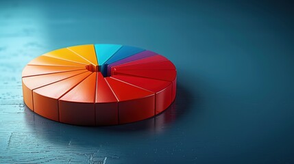Obraz premium Vector pie chart with segments representing different growth factors in a business context.