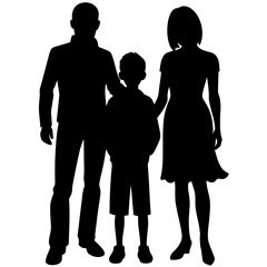 Family People, Child icon silhouette vector art illustration