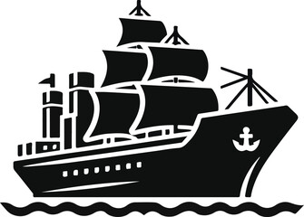 Boats and ship icon collection.flat style vector illustration set.