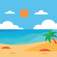 Nature scenery logo illustration icon