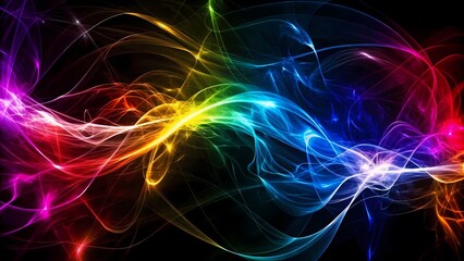 Obraz premium Colorful Smoke Waves Wallpaper for Creative and Energetic Backgrounds