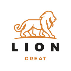 Lion Icon Logo Design Template