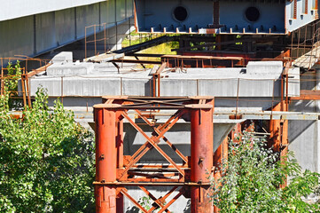 Bridge construction site