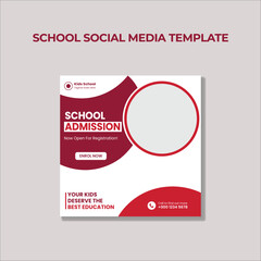 school social media post template