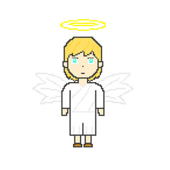 Pixel art Male Angel Clipart