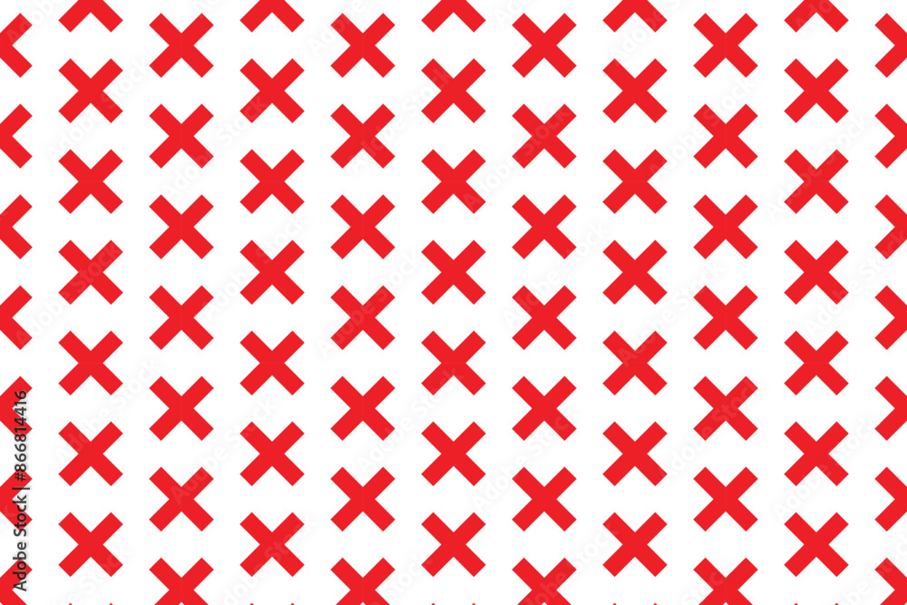 Poster wrong pattern . crosses pattern . cross background . cross wallpaper . vector illustration