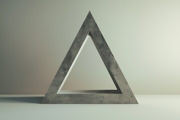 A clean, simple image of a single, perfect triangle