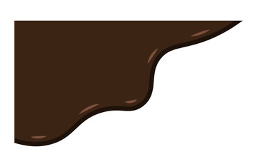 Chocolate drops border cartoon. Vector illustration.	
