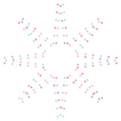 Pastel colorful star line dots. Vector illustration.	
