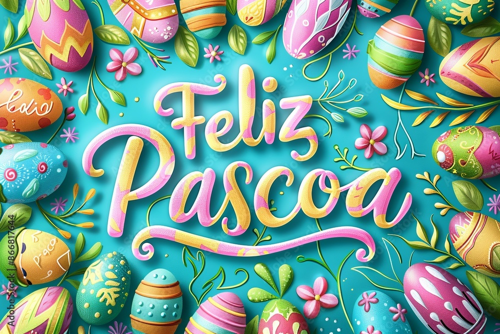 Poster create a charming easter card design featuring the message 
