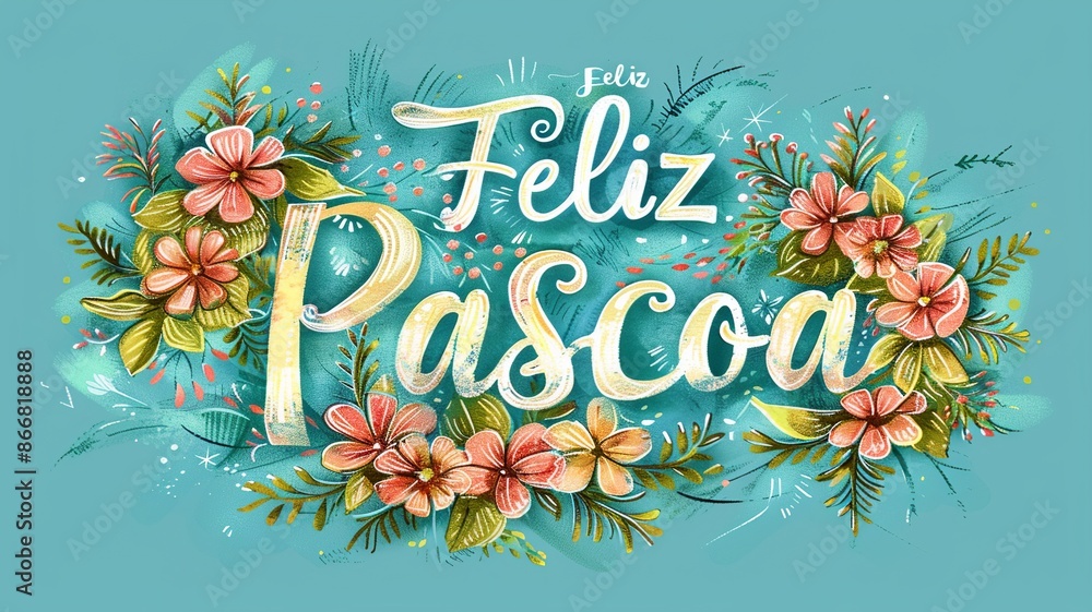 Poster create a charming easter card design featuring the message 