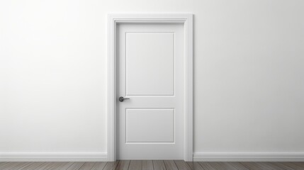 Stylish modern bedroom interior design revealed as elegant white door swings open