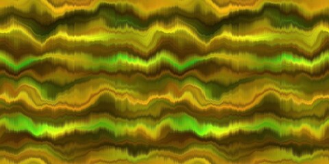 Blurry silk moody horizontal stripe texture border background. Wavy irregular bleeding wave seamless edge pattern. Atmospheric ombre distorted banner with watercolor effect. Space dyed washi tape