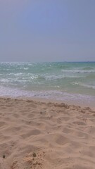 Mediterranean beach in Alexandria, Egypt