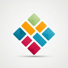 Obraz premium base logo rectangles de couleurs en ia base avec zone d'écriture