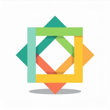 base de logo color&eacute; carr&eacute;s en quinconce en ia