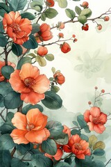 Elegant Abstract Floral Picture Frame