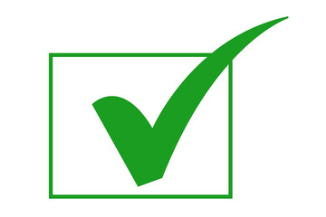 Green check mark in square box png file type transparent background