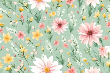 Spring template with beautiful flower.