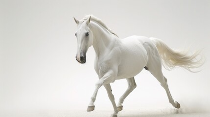 Fototapeta premium Beautiful white horse