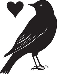 birds on tree Silhouette Vector Art Illustration 