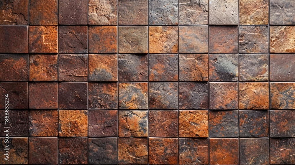 Canvas Prints background of brown tiles