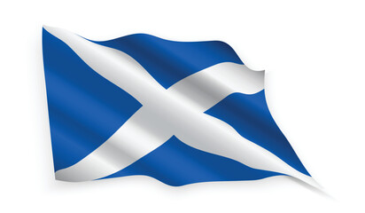 Scotland or Scottish flag waving.	