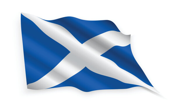 Scotland or Scottish flag waving.	