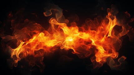 Obraz premium Realistic fire spark overlay with smoke and flame background vector illustration in fiery atmosphere