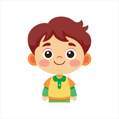 happy smiling child vector Flamingo