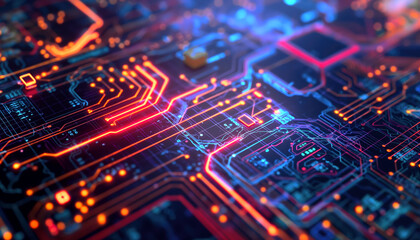 Abstract Representation of Circuit Board