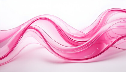 Abstract Pink Swirling Wave Against White Background