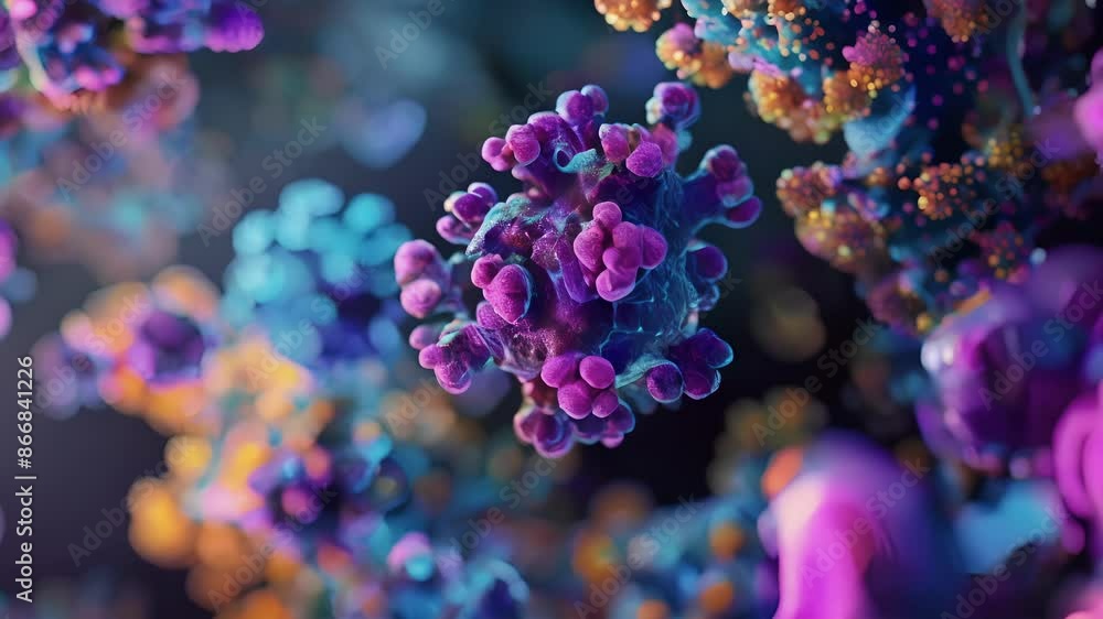 Poster in this microscopic view the distinct and complementary shapes of the tcell receptor and mhc molecul