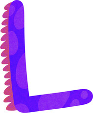 Alphabet 'L' Letter Dinosaur. Engaging and Educational Wall Art for Kids' Learning and Room Decor