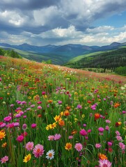 Fototapeta premium Wildflower Meadow in the Rocky Mountains