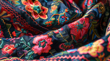 Fototapeta premium Ethnic motifs such patterns on fabric fabrics.