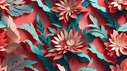 illustration of a flower light red marble texture background.1